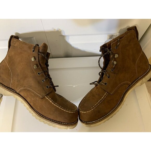 Gravel‎ Gear Men’s Sz 14M 6in Leather Moc Wedge Boot Brown NT008-2 - Picture 9 of 10